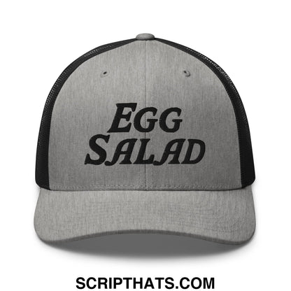Egg Salad Embroidered Mesh Trucker Hat Heather Black