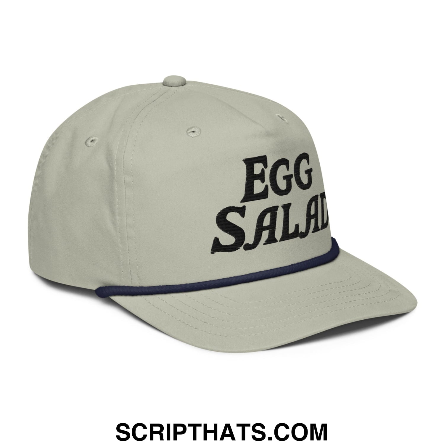Egg Salad Embroidered Retro Golf Rope Hat Lt Gray Navy