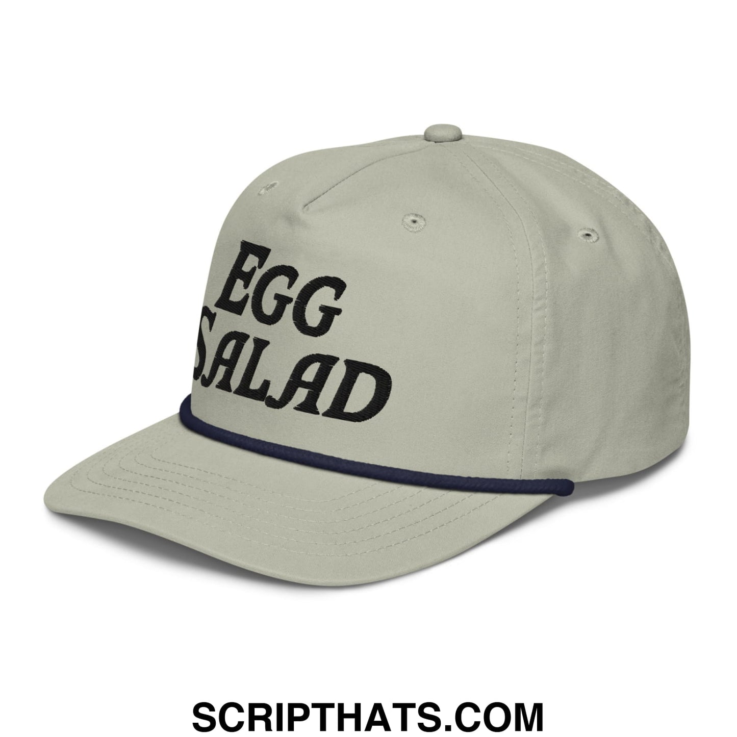 Egg Salad Embroidered Retro Golf Rope Hat Lt Gray Navy