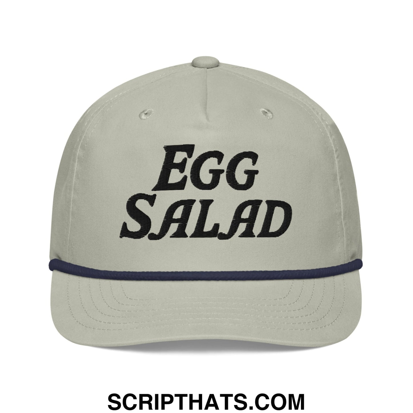 Egg Salad Embroidered Retro Golf Rope Hat Lt Gray Navy