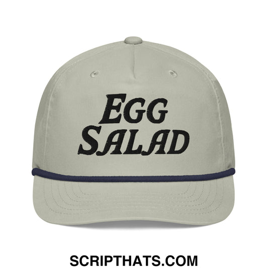 Egg Salad Embroidered Retro Golf Rope Hat Lt Gray Navy