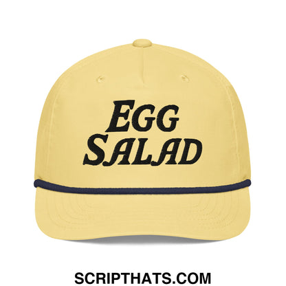 Egg Salad Embroidered Retro Golf Rope Hat Yellow Navy