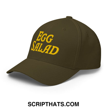 Egg Salad Embroidered Stretch Fit Golf Hat Olive