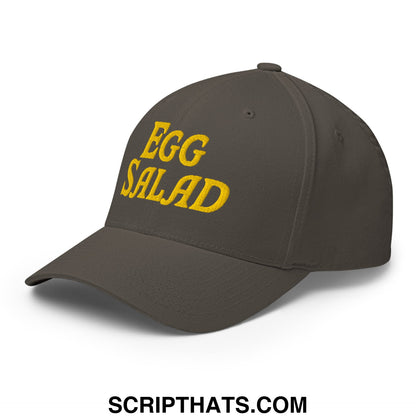 Egg Salad Embroidered Stretch Fit Golf Hat Dark Grey