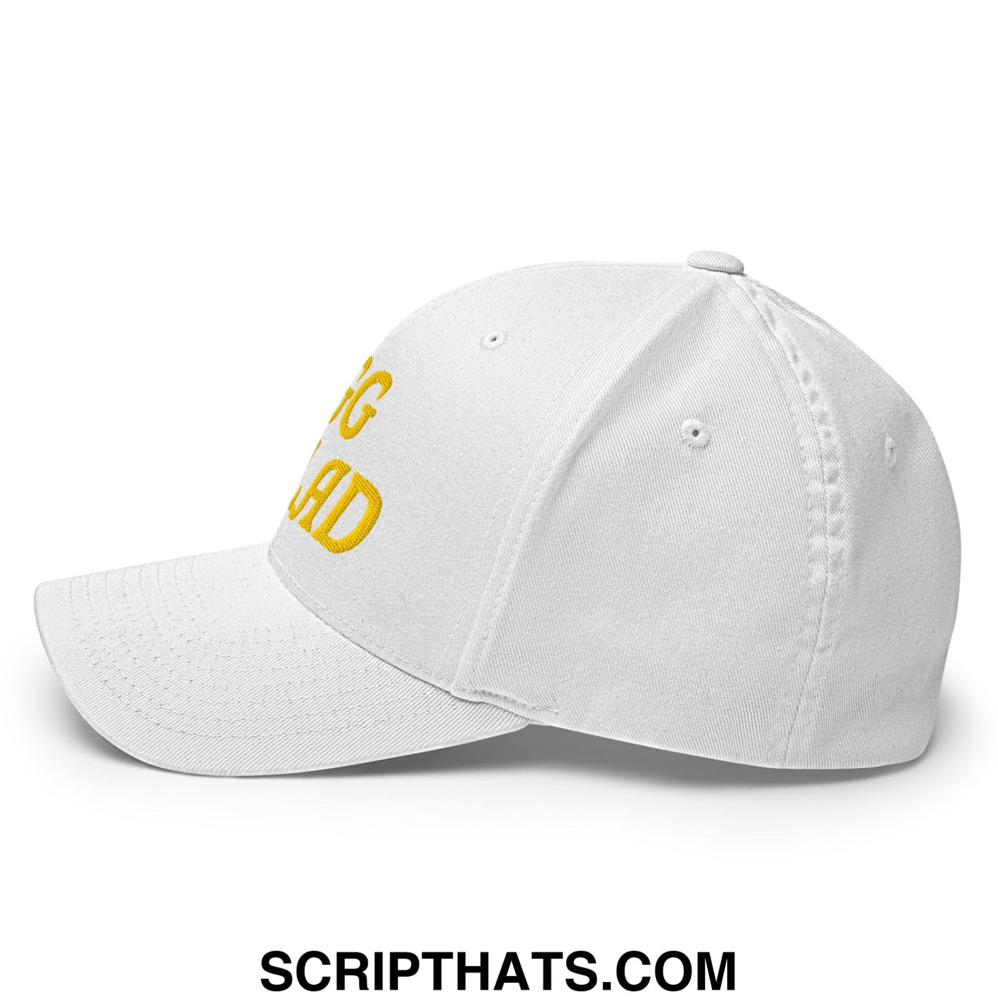 Egg Salad Embroidered Stretch Fit Golf Hat White