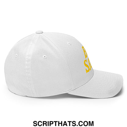 Egg Salad Embroidered Stretch Fit Golf Hat White