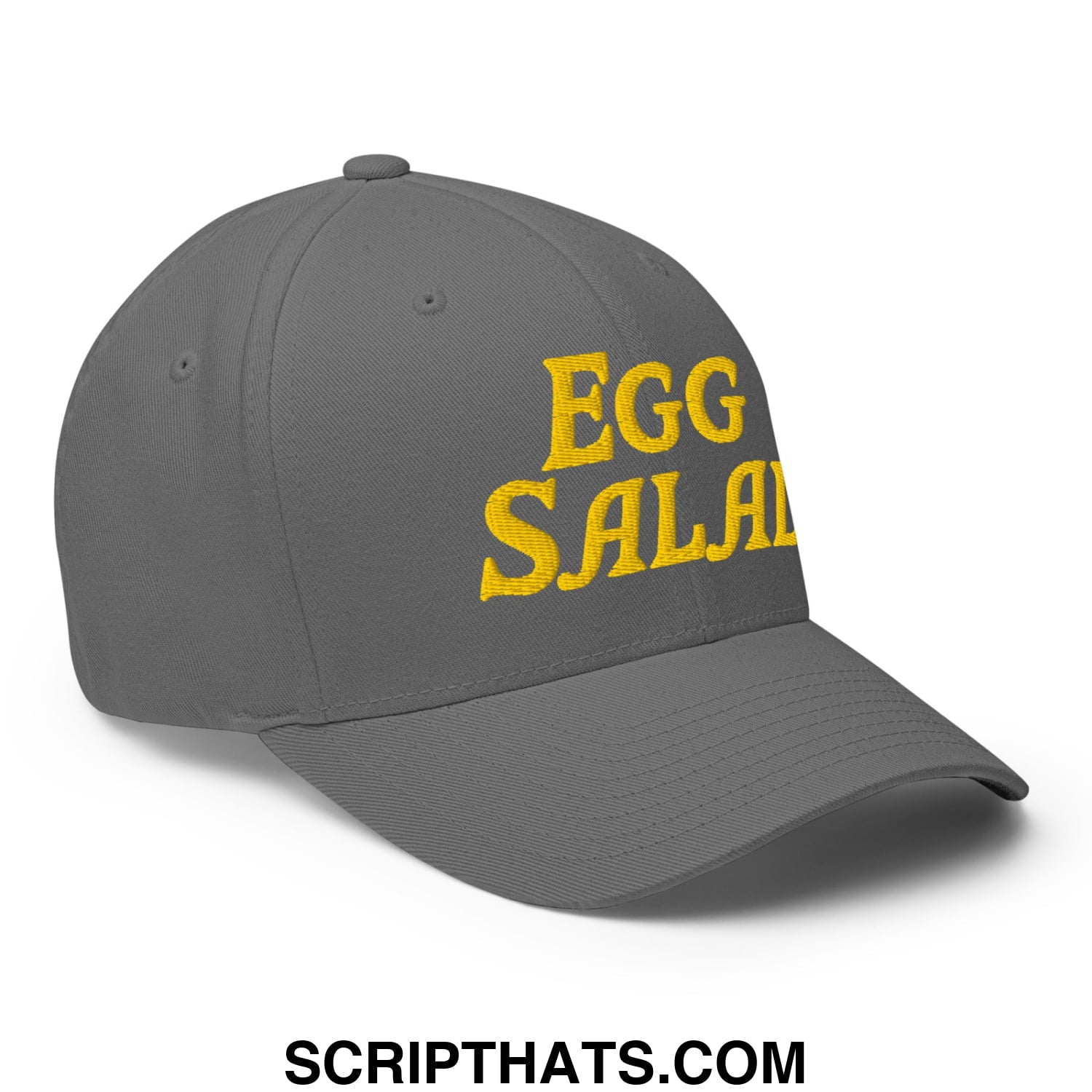 Egg Salad Embroidered Stretch Fit Golf Hat Grey