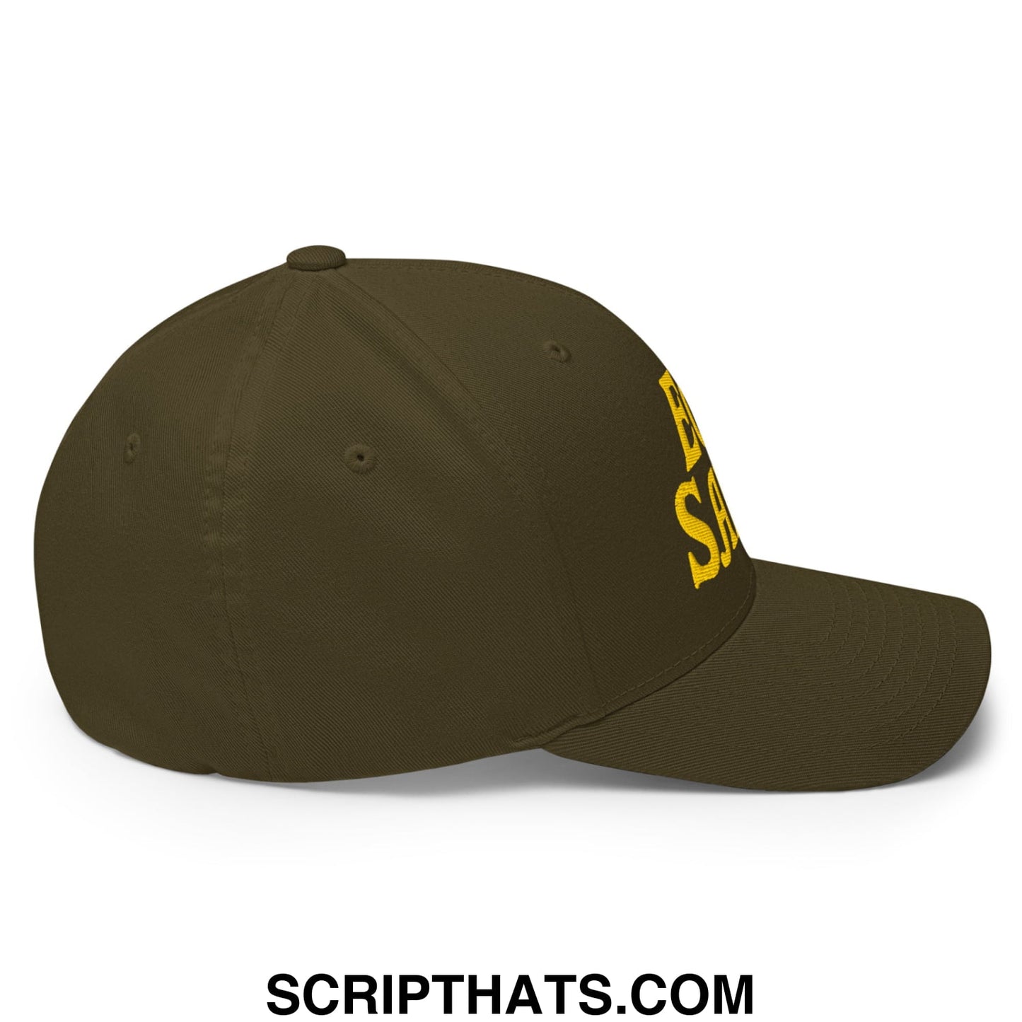 Egg Salad Embroidered Stretch Fit Golf Hat Olive