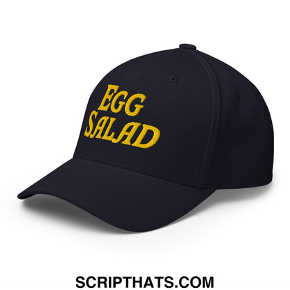 Egg Salad Embroidered Stretch Fit Golf Hat Dark Navy