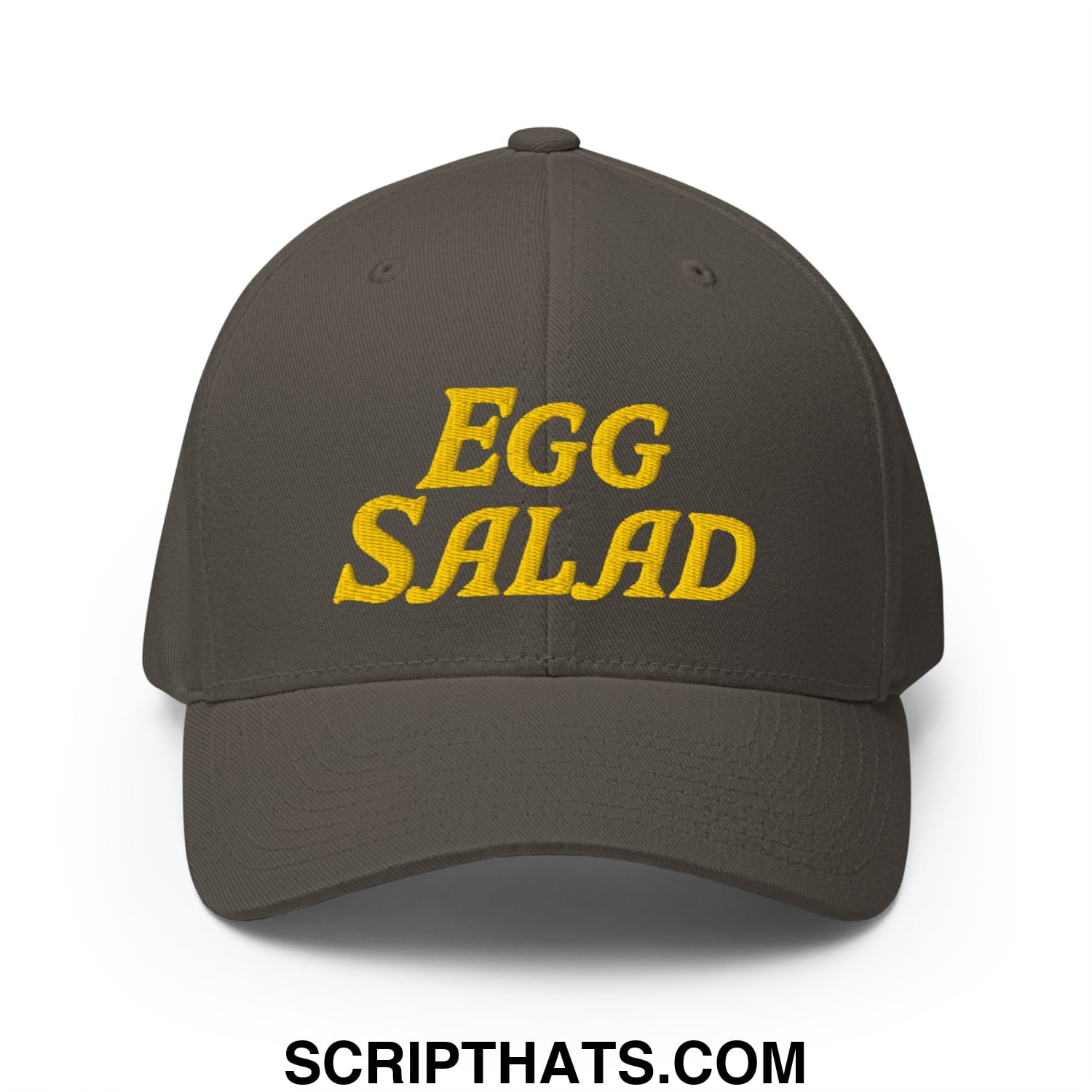 Egg Salad Embroidered Stretch Fit Golf Hat Dark Grey