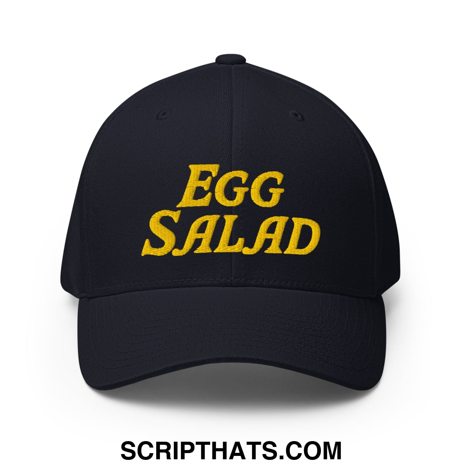 Egg Salad Embroidered Stretch Fit Golf Hat Dark Navy