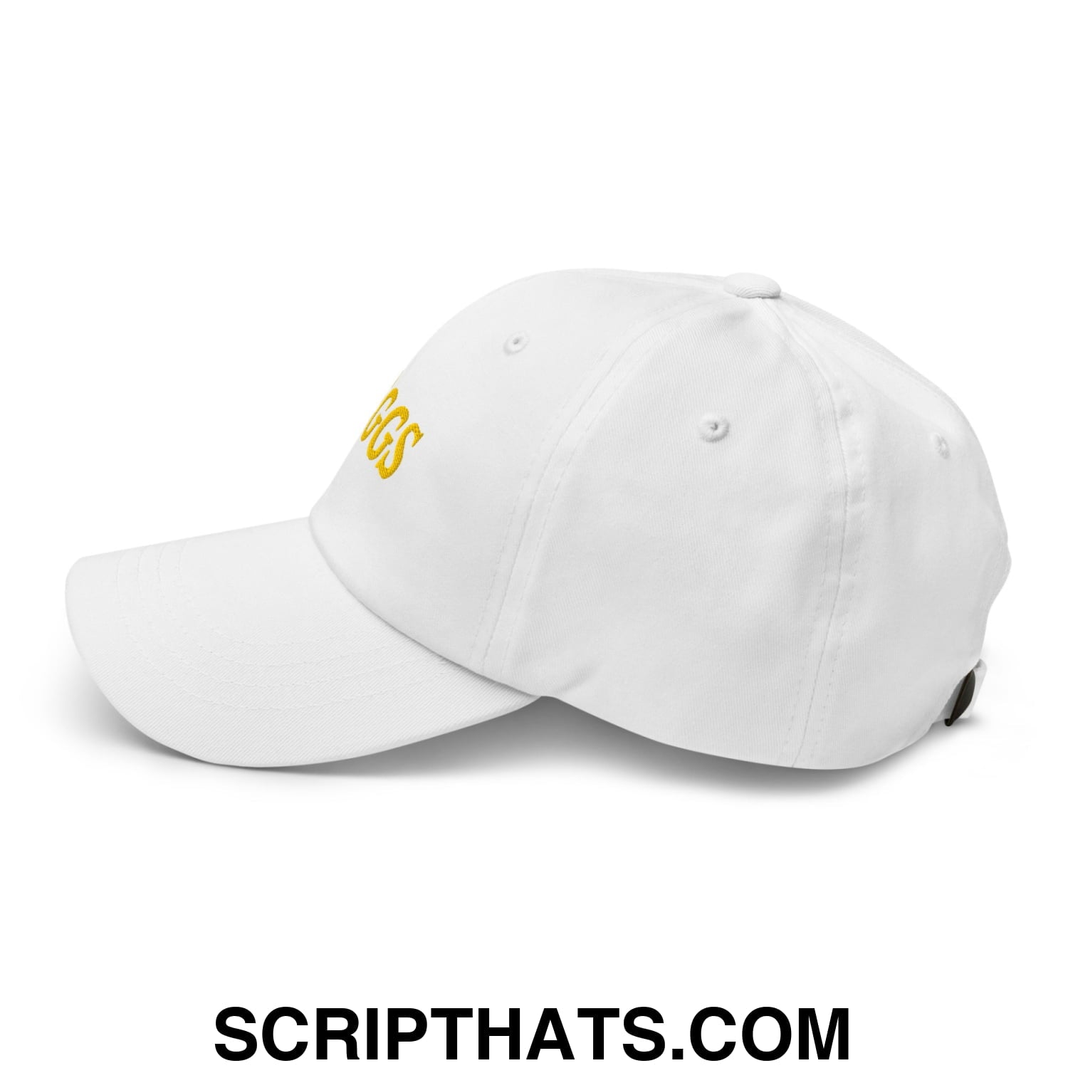 Eggs Embroidered Unstructured Dad Hat White