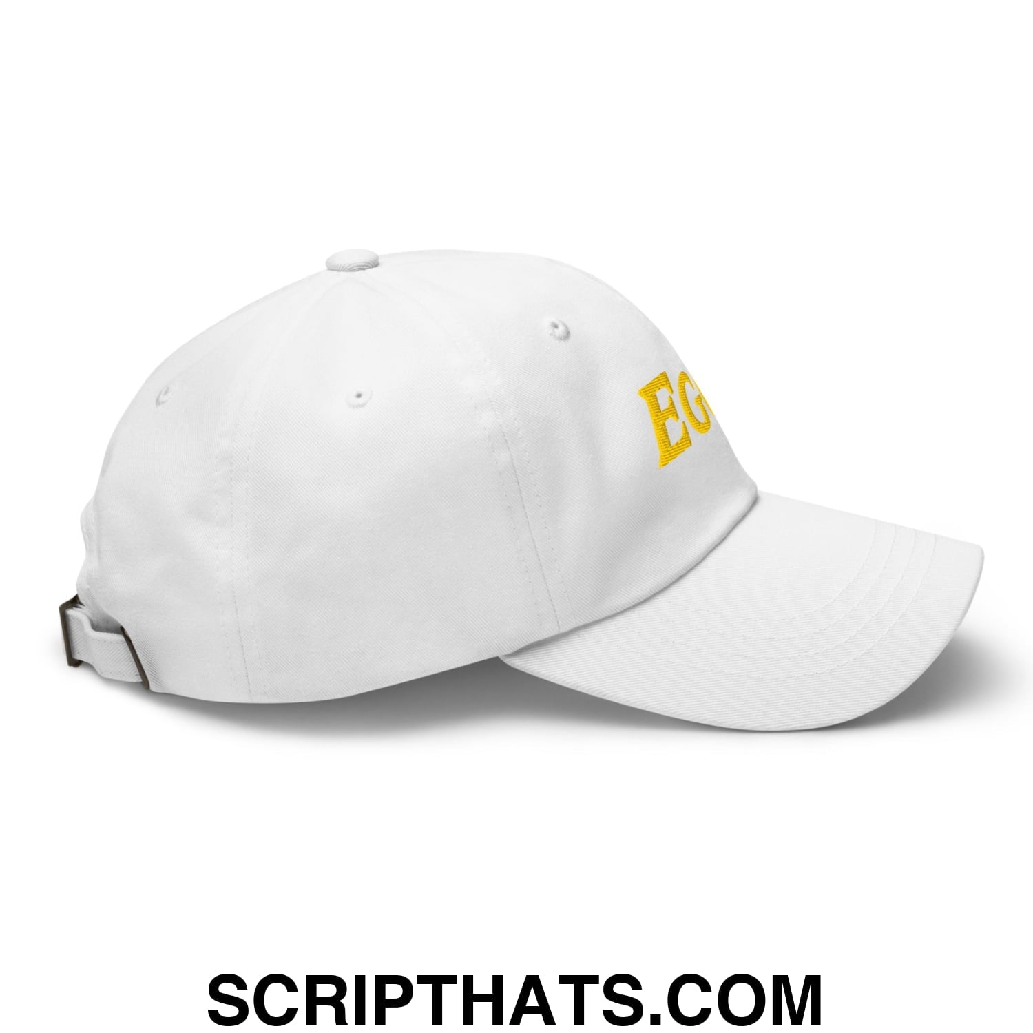 Eggs Embroidered Unstructured Dad Hat White