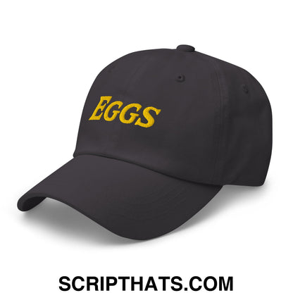 Eggs Embroidered Unstructured Dad Hat Dark Grey
