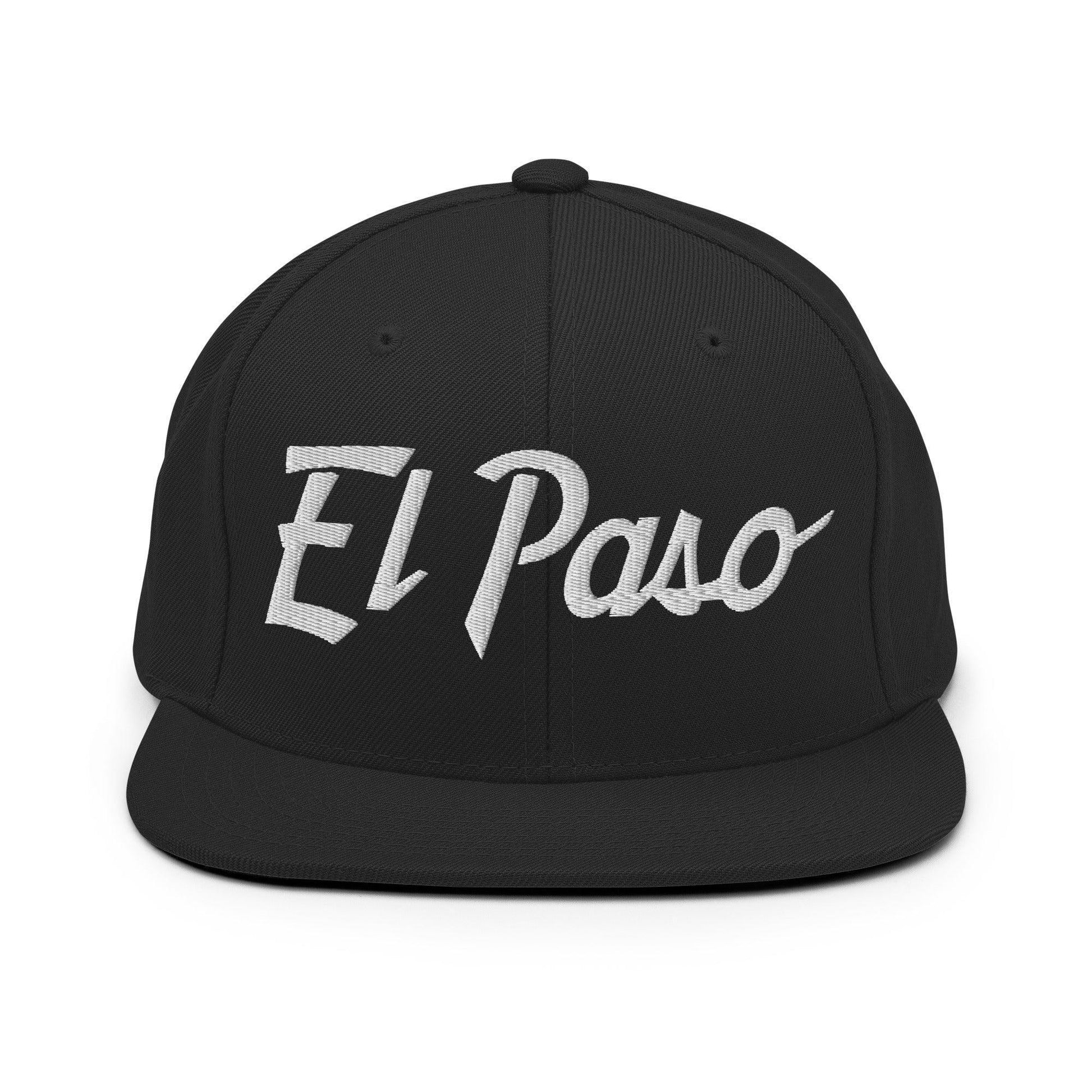 El Paso Script Snapback Hat Black