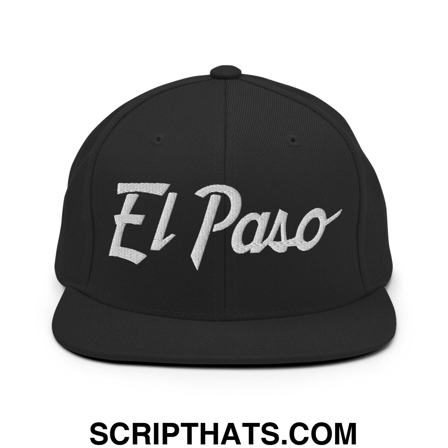 El Paso Script Snapback Hat Black