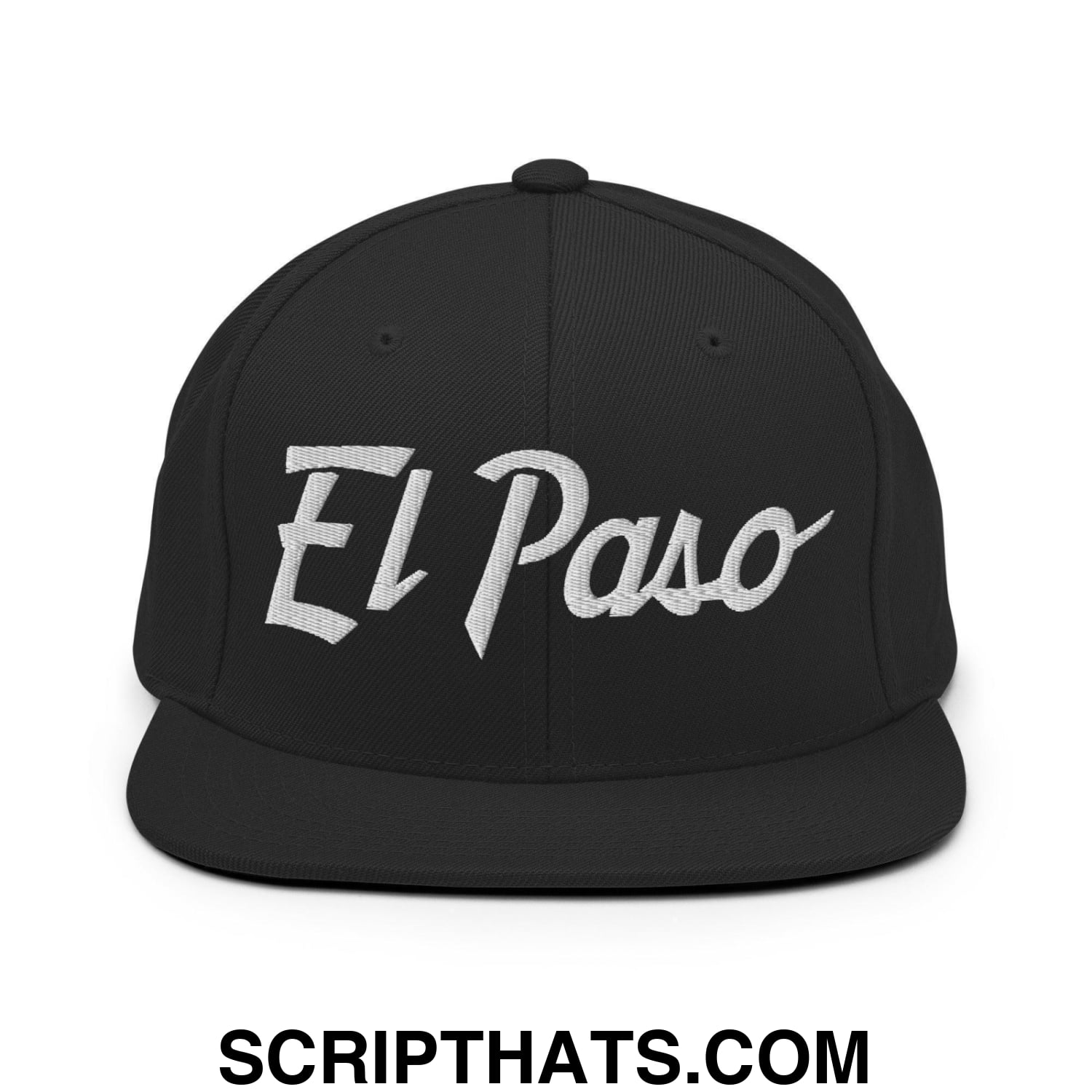 El Paso Script Snapback Hat Black