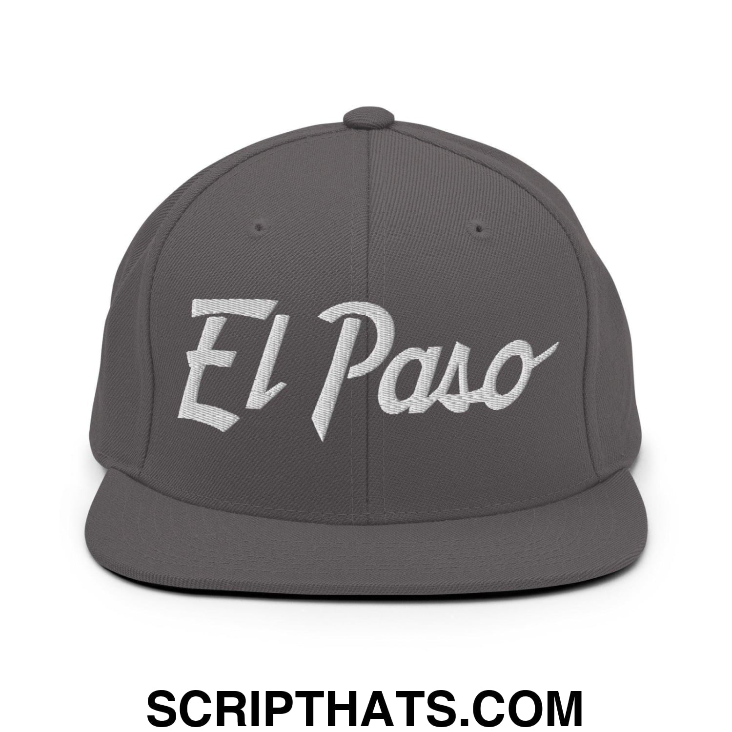 El Paso Script Snapback Hat Dark Grey
