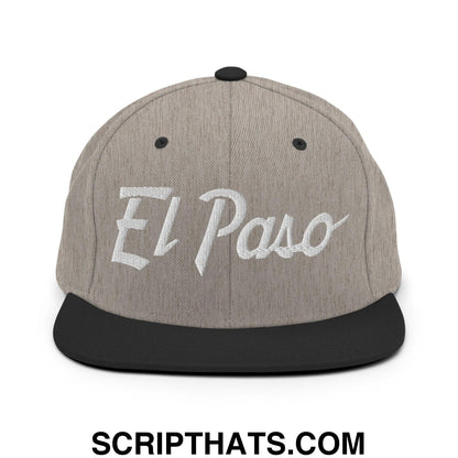 El Paso Script Snapback Hat Heather Black