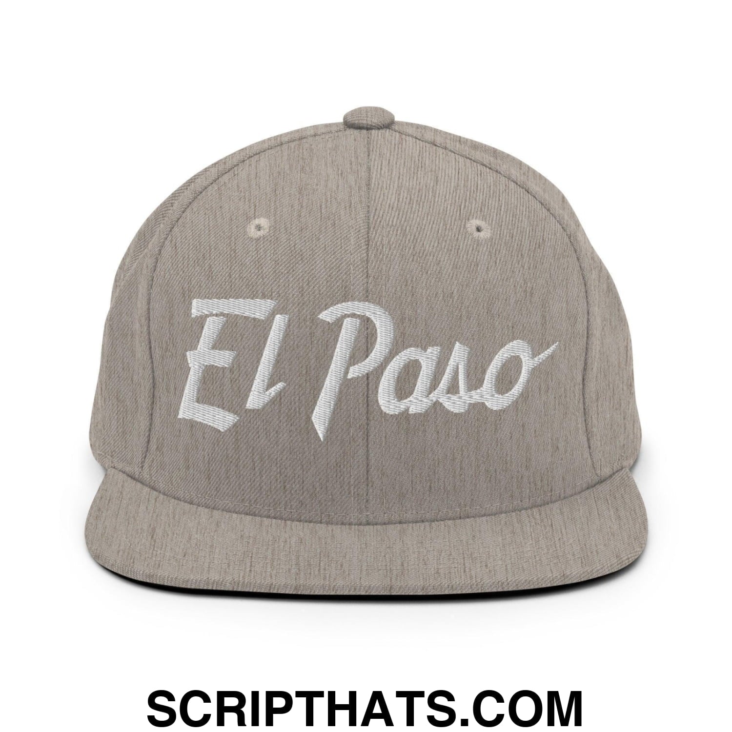 El Paso Script Snapback Hat Heather Grey