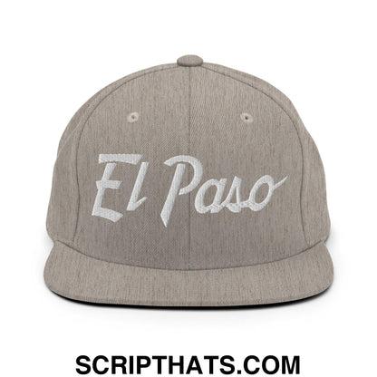 El Paso Script Snapback Hat Heather Grey