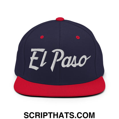 El Paso Script Snapback Hat Navy Red