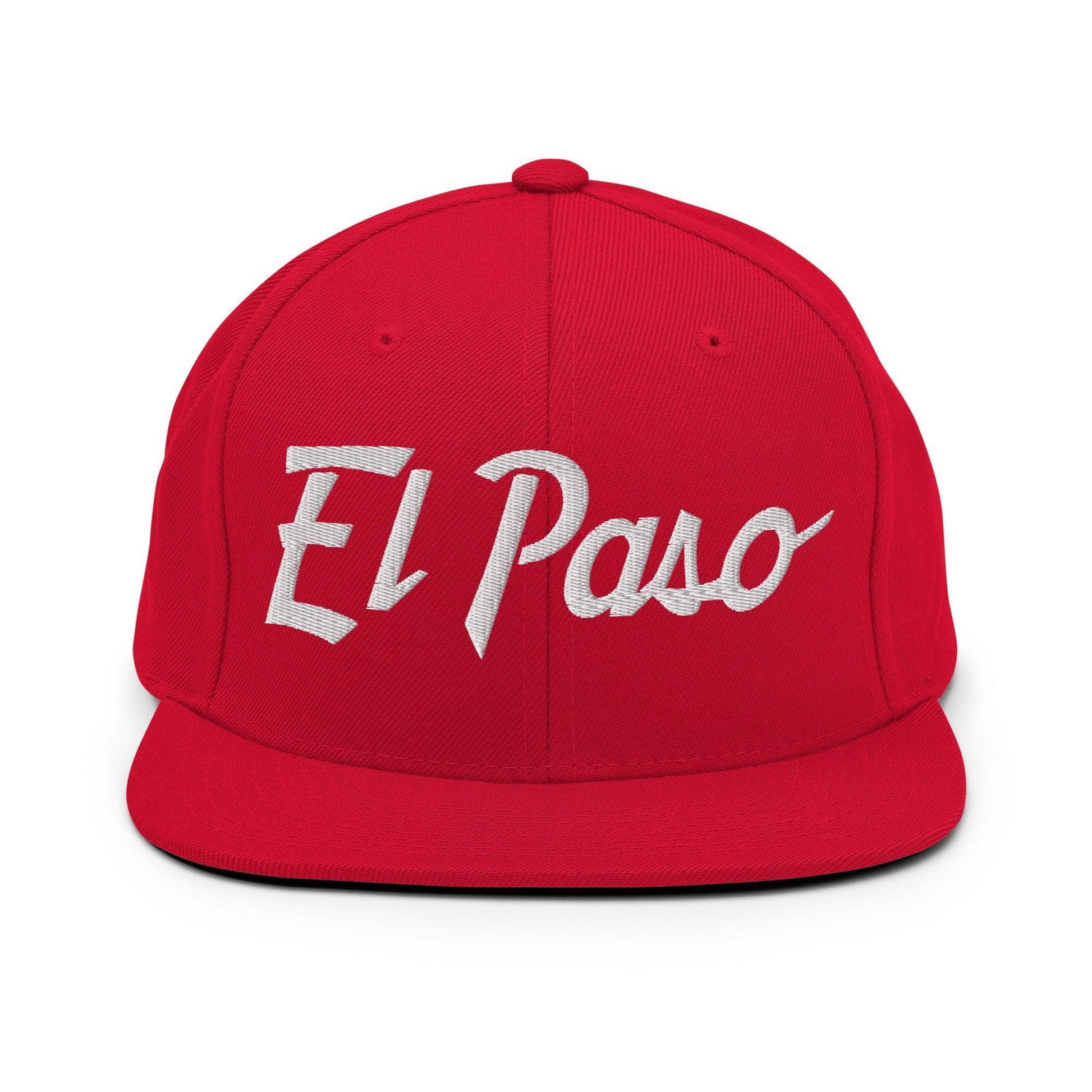 El Paso Script Snapback Hat Red
