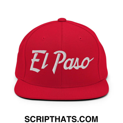 El Paso Script Snapback Hat Red