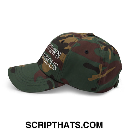 Elect a Clown Expect a Circus Embroidered Unstructured Dad Hat Green Camo