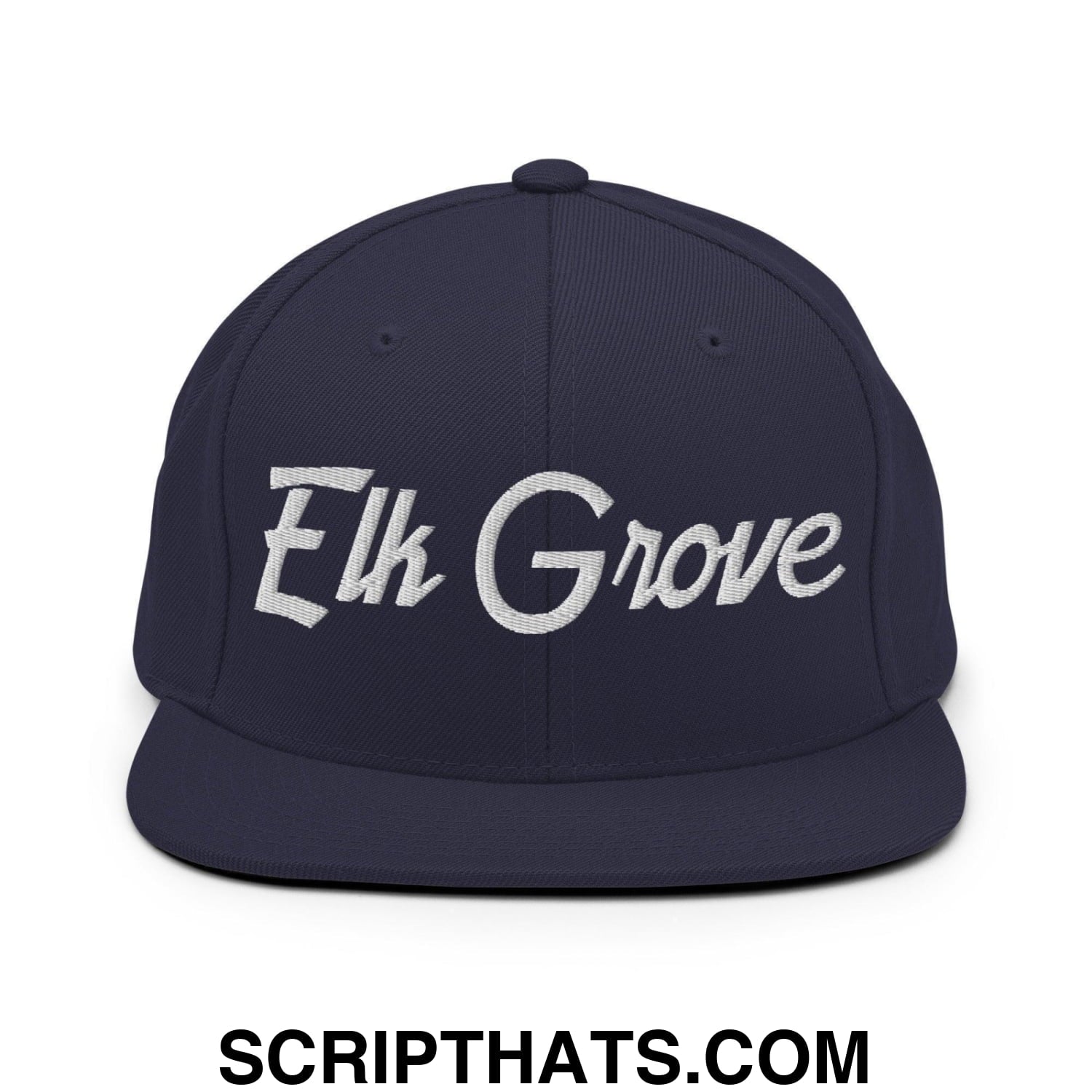 Elk Grove Script Snapback Hat Navy