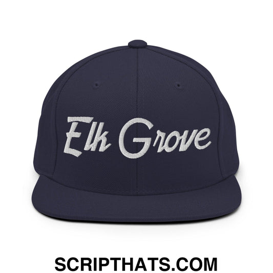 Elk Grove Script Snapback Hat Navy