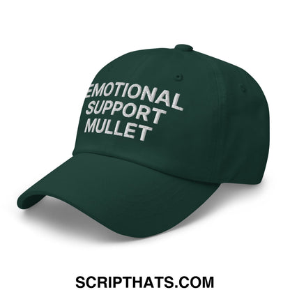 Emotional Support Mullet Embroidered Unstructured Dad Hat Spruce