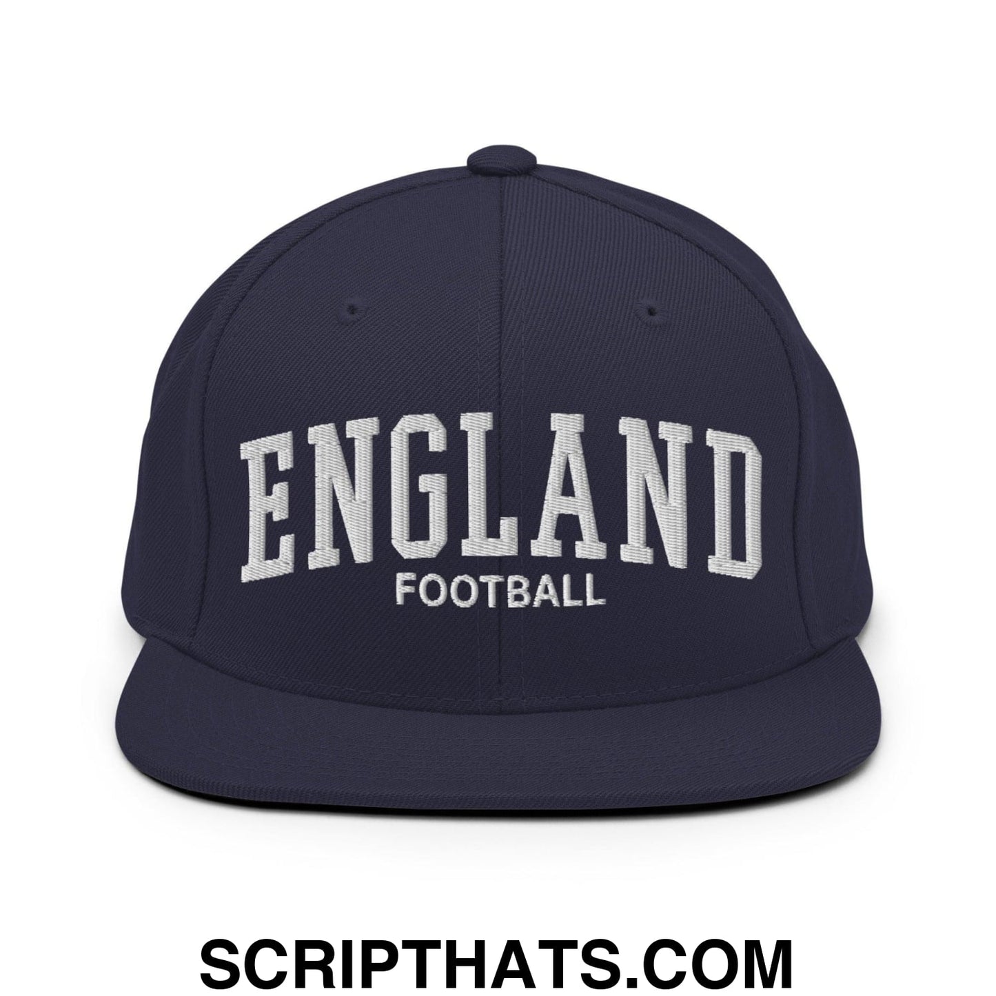 England Football Soccer Letterman Varsity Block Snapback Hat Navy