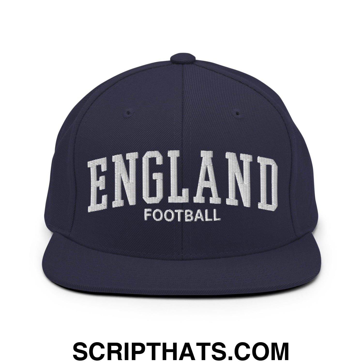 England Football Soccer Letterman Varsity Block Snapback Hat Navy