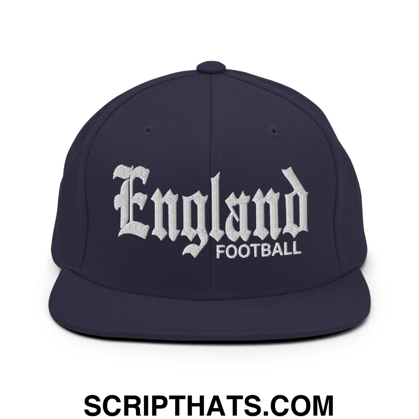 England Football Soccer OG Old English Snapback Hat Navy