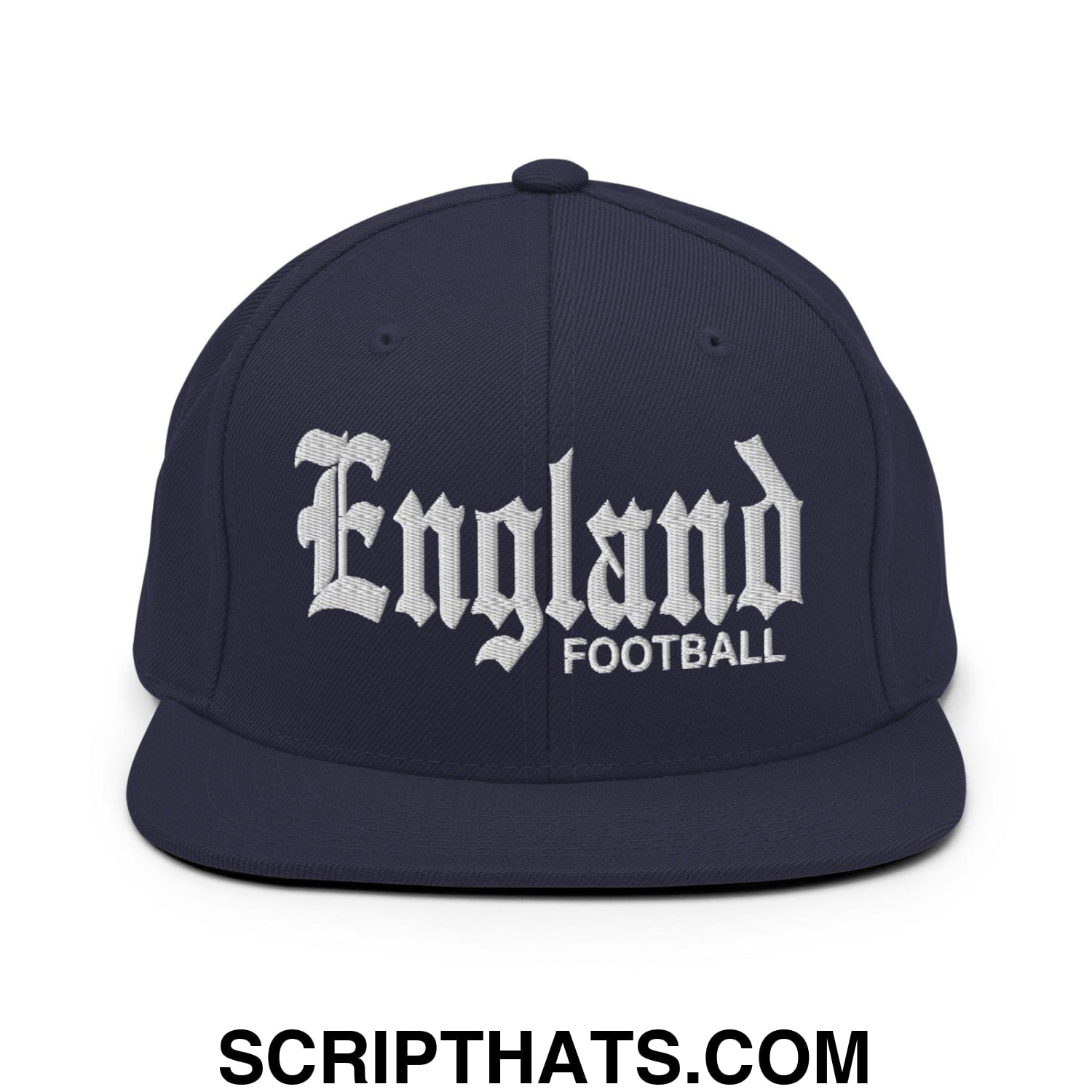 England Football Soccer OG Old English Snapback Hat Navy