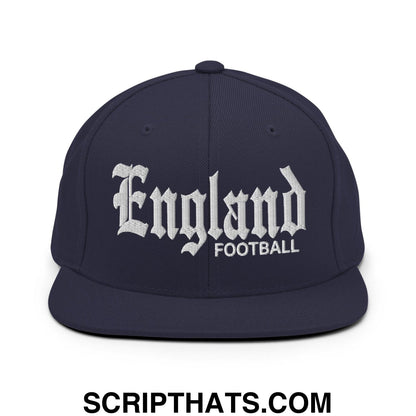 England Football Soccer OG Old English Snapback Hat Navy
