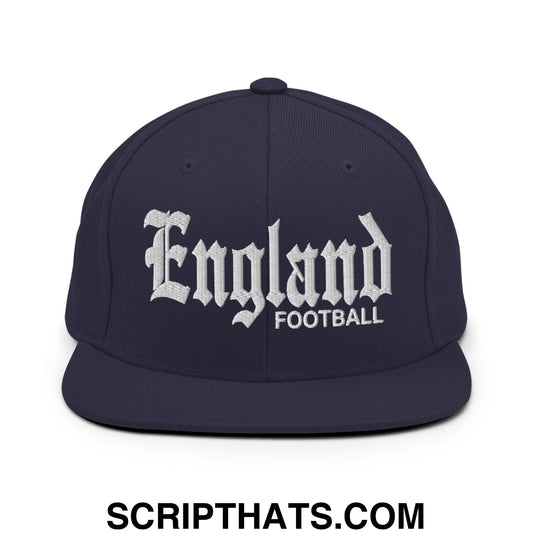 England Football Soccer OG Old English Snapback Hat Navy