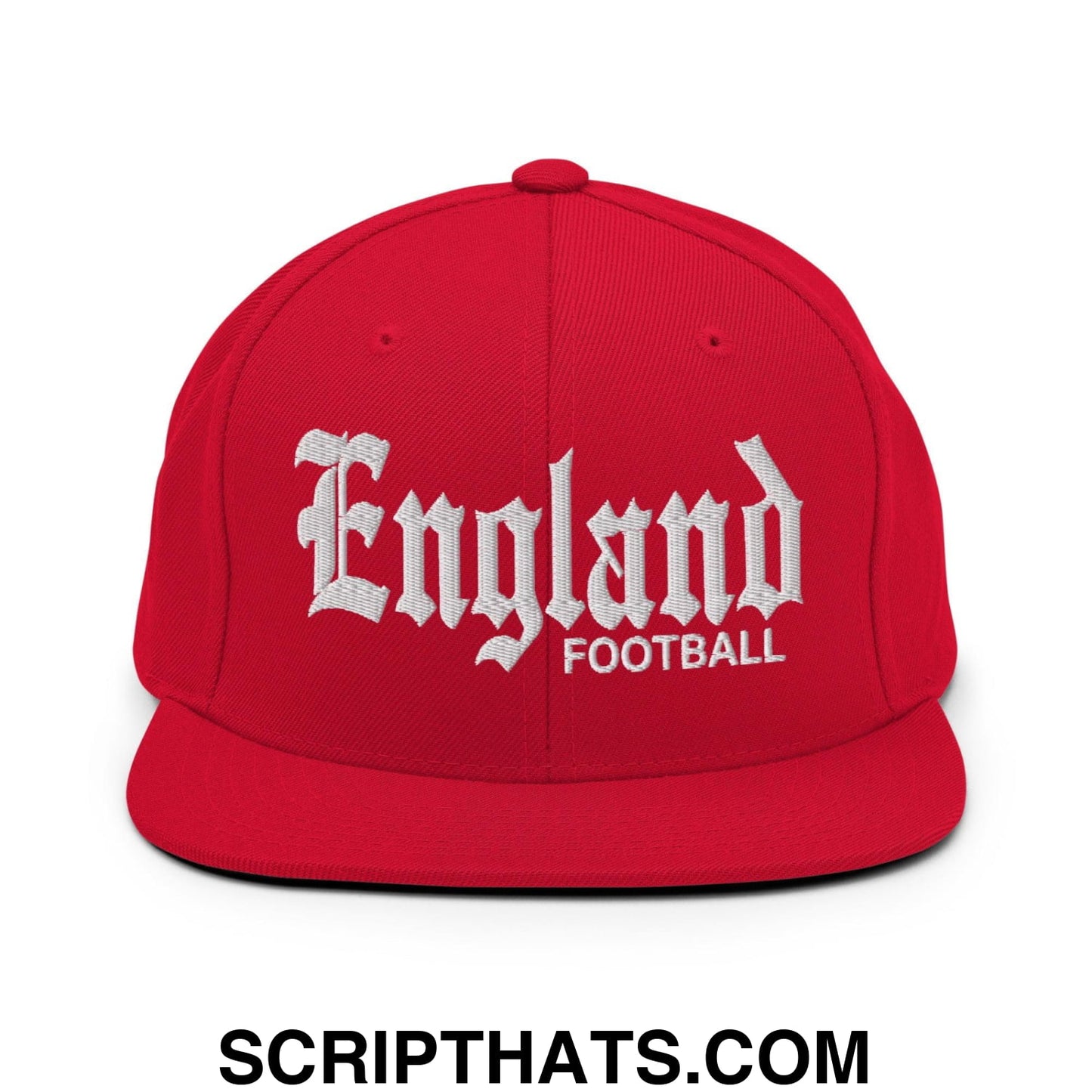 England Football Soccer OG Old English Snapback Hat Red