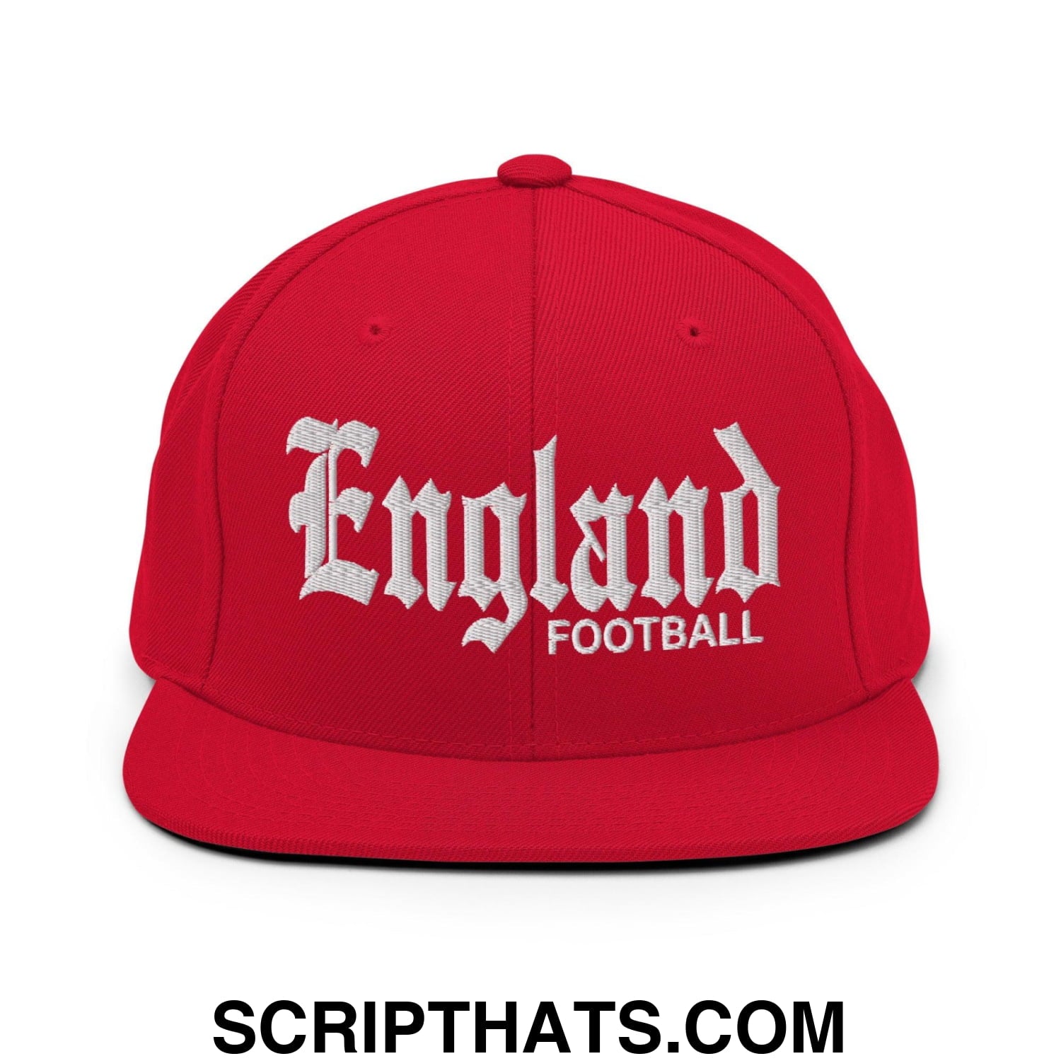 England Football Soccer OG Old English Snapback Hat Red