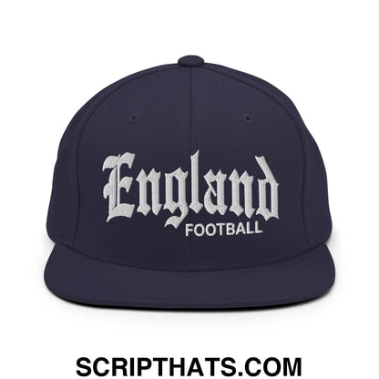 England Football Soccer Old English OG Snapback Hat Navy