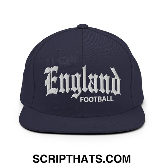 England Football Soccer Old English OG Snapback Hat Navy