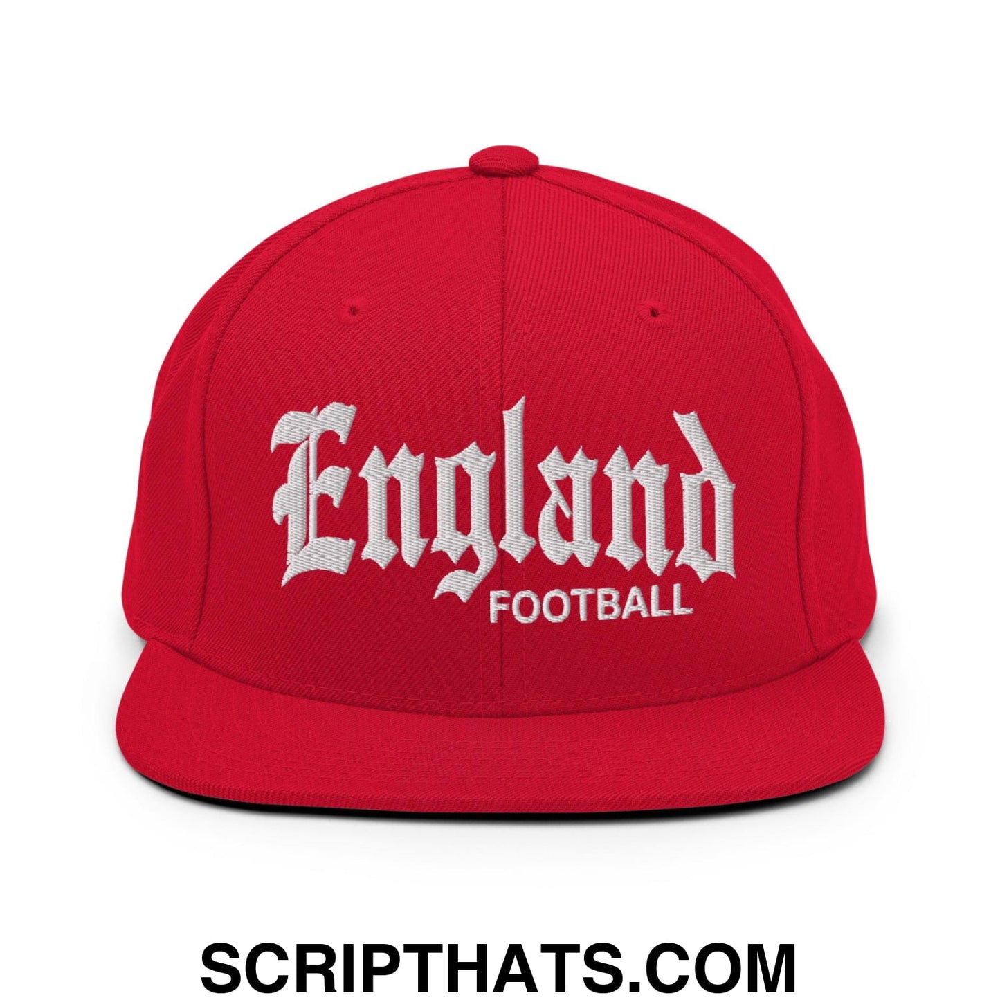 England Football Soccer Old English OG Snapback Hat Red