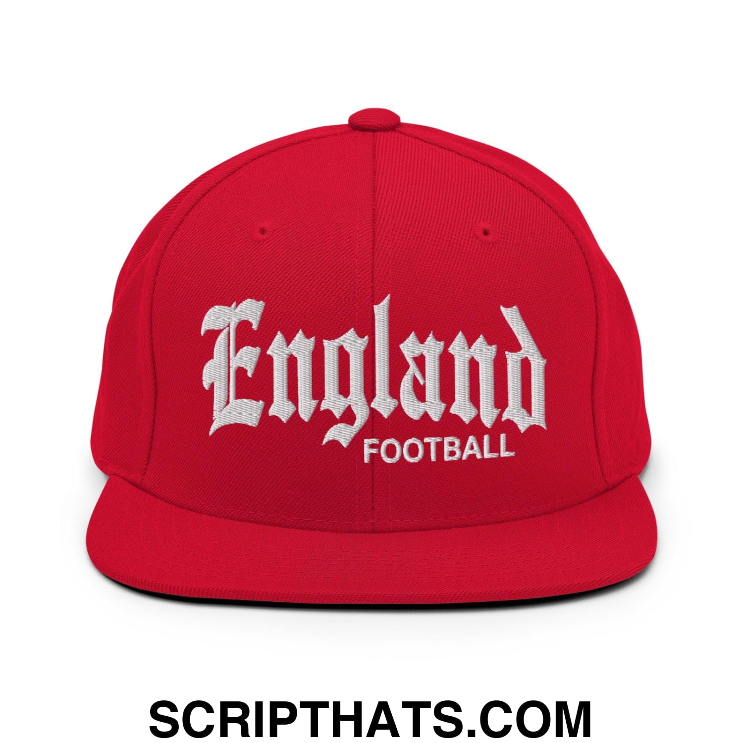 England Football Soccer Old English OG Snapback Hat Red