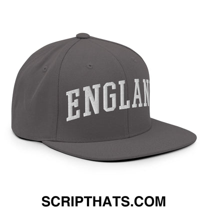 England Letterman Varsity Block Snapback Hat Dark Grey