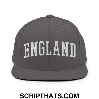 England Letterman Varsity Block Snapback Hat Dark Grey