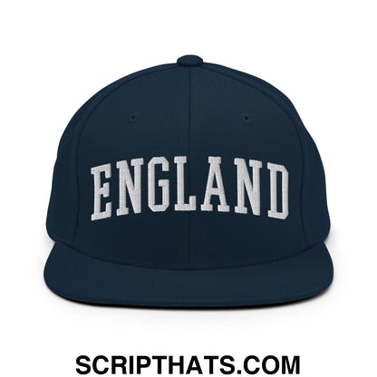 England Letterman Varsity Block Snapback Hat Dark Navy