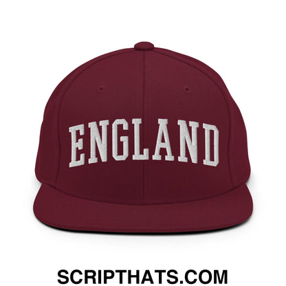 England Letterman Varsity Block Snapback Hat Maroon