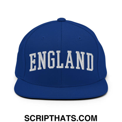England Letterman Varsity Block Snapback Hat Royal Blue