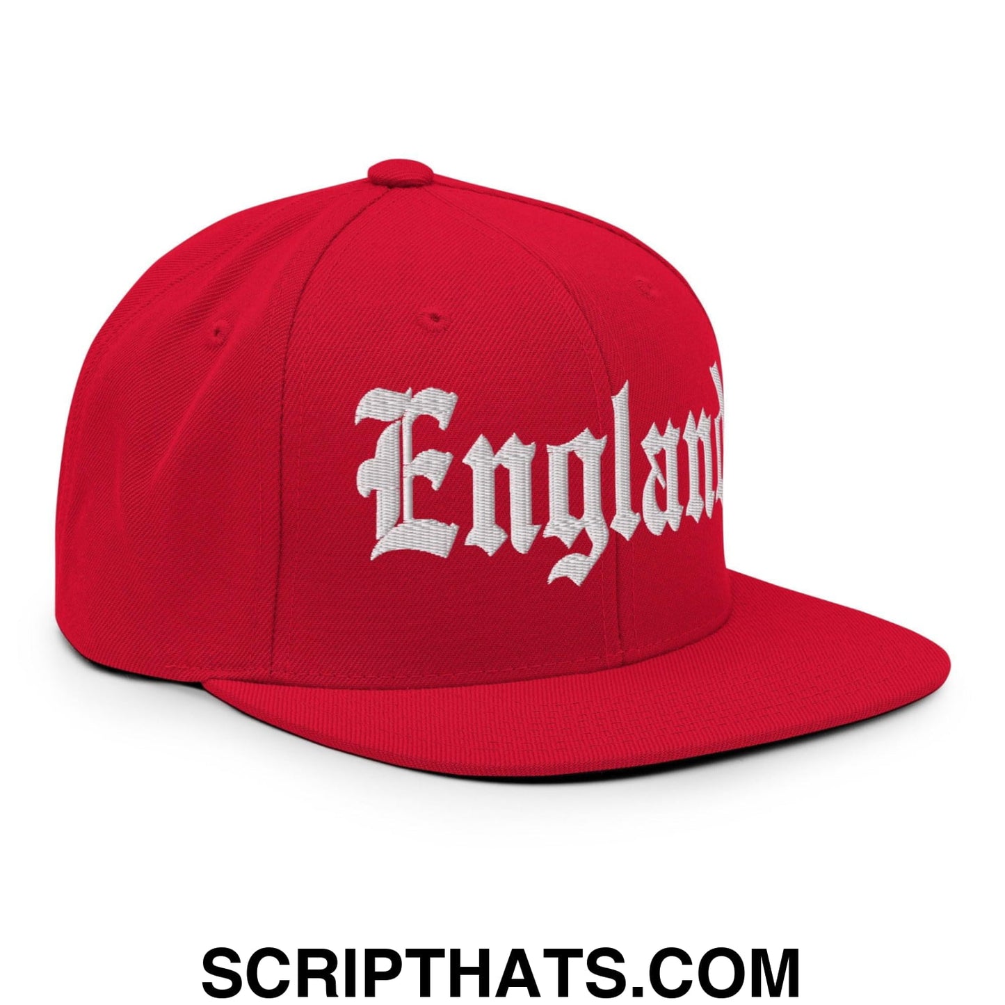 England OG Old English Snapback Hat Red